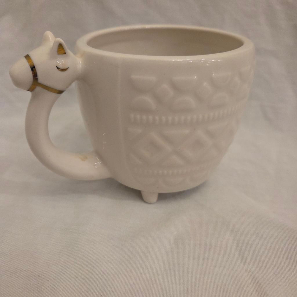 Opalhouse White Gold Llama Mug 14oz.